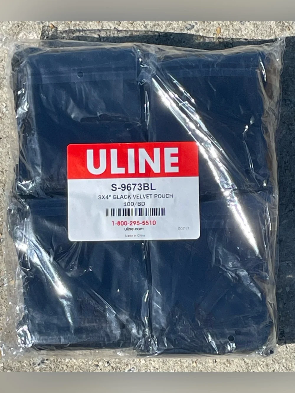 100 Pack Black Velvet Drawstring Pouches - 3 x 4